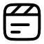 Clapperboard icon with stroke rounded style