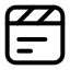 Clapperboard icon with stroke standard style