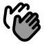 Clapping icon with duotone rounded style