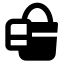 Cleaningbucket icon with solid standard style