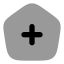 Clinic icon with bulk rounded style