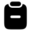 Clipboardminus icon with solid rounded style