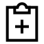 Clipboardplus icon with stroke sharp style