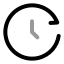 Clock icon with twotone rounded style