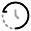 Clock icon with twotone rounded style