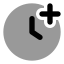 Clockadd icon with bulk rounded style