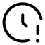 Clockalert icon with stroke rounded style