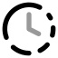Clockfading icon with bulk rounded style