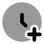Clockplus icon with bulk rounded style