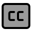 Closedcaption icon with duotone standard style