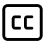 Closedcaption icon with stroke standard style