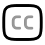 Closedcaption icon with twotone rounded style