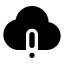 Cloudalert icon with solid rounded style