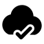 Cloudcheck icon with solid rounded style