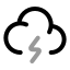 Cloudlightning icon with twotone rounded style
