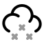 Cloudlittlesnow icon with twotone rounded style