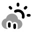 Cloudsunrain icon with bulk rounded style