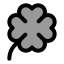 Clover icon with duotone standard style