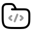 Codefolder icon with twotone rounded style