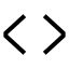 Codesimple icon with stroke sharp style