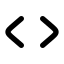 Code icon with solid rounded style
