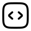 Codesquare icon with stroke rounded style