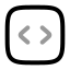 Codesquare icon with twotone rounded style