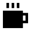 Coffee icon with solid sharp style
