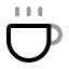 Coffee icon with twotone rounded style