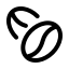 Coffeebeans icon with stroke rounded style