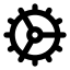 Cog icon with solid rounded style