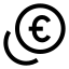 Coinseuro icon with stroke sharp style