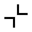 Collapse icon with stroke sharp style