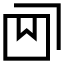 Collectionsbookmark icon with stroke sharp style