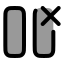 Columndelete icon with duotone rounded style