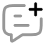 Commentadd icon with twotone rounded style