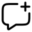 Commentadd icon with stroke rounded style