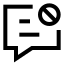 Commentblock icon with stroke sharp style
