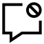 Commentblock icon with stroke sharp style