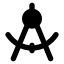 Compass icon with solid rounded style