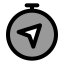 Compass icon with duotone standard style