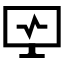 Computeractivity icon with stroke sharp style