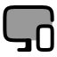 Computerphonesync icon with duotone rounded style