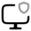 Computerprotection icon with twotone rounded style