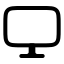 Computer icon with stroke rounded style