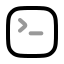 Computerterminal icon with twotone rounded style