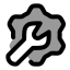 Configuration icon with duotone rounded style
