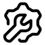 Configuration icon with stroke standard style