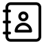 Contact icon with stroke standard style