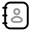 Contact icon with twotone rounded style